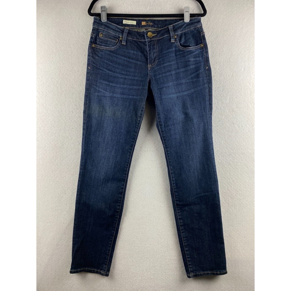 Kut From The Kloth Jeans Womens 6 Blue Catherine Boyfriend Dark Wash Stretch